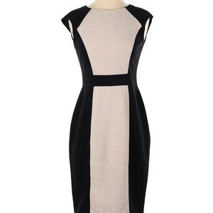 Fancy Maggy London Black/Cream Cap Sleeve Dress Size 4